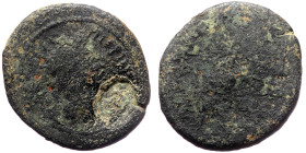 Ueaserched Roman Provincial AE coin (Bronze, 4.47g, 22mm), with countermark
Obv: bust right, with countermark: "Head (?) right within round incuse" 
R...