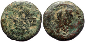 Ueaserched Roman Provincial AE coin (Bronze, 5.47g, 19mm), with countermark
Obv: Laureate bust right, with countermark: "Eagle standing right within r...
