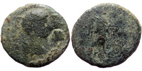 Ueaserched Roman Provincial AE coin (Bronze, 3.74g, 21mm), with countermark
Obv: Laureate bust right, with countermark: "Head left within round incuse...