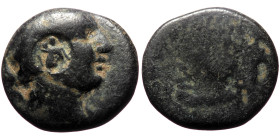 Ueaserched AE coin (Bronze, 3.81g, 16mm), with countermark
Obv: Laureate bust right, with countermark: "Nike (?) advancing left within round incuse" 
...