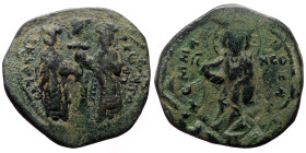Constantine X Ducas and Eudocia (1059-1067) AE (Bronze, 7.01g, 29mm) Constantinople
Obv: + EMMA-NOVHΛ, Christ standing facing on footstool, wearing ni...