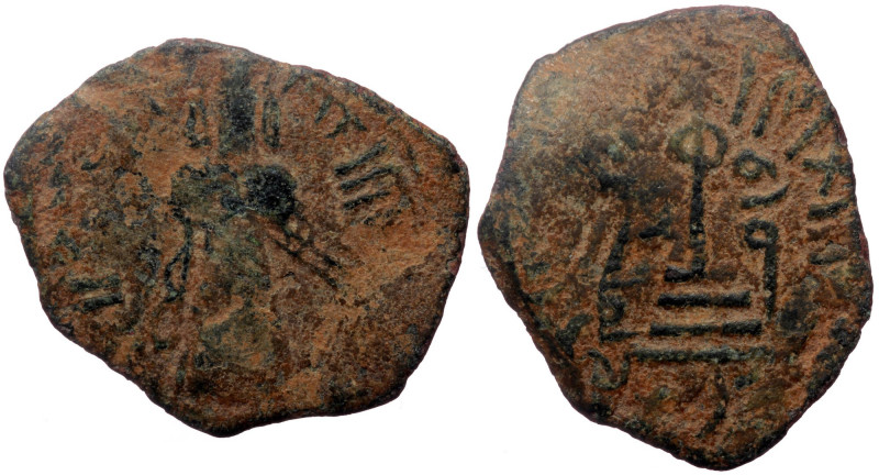 Islamic, Umayyad Caliphate. Abd al-Malik ibn Marwan, AE, Fals. (Bronze, 1.60 g. ...