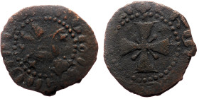 Armenia, Cilician Armenia, Royal, Gosdantin I (1298-1299) AE Kardez (Bronze, 1.12g, 18mm) Sis mint, 1298-1299. 
Obv: Gosdantin standing facing, holdin...
