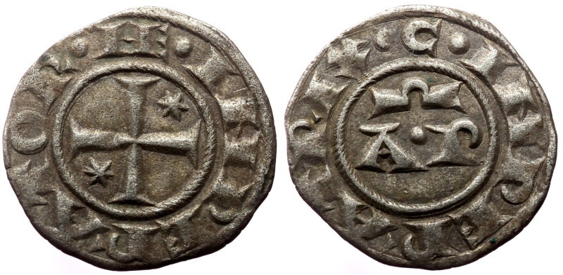 Sicily, Henry VI and Constance (1194-1196) AR Denaro. Brindisi. 
Obv: + HE INPER...