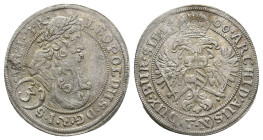 Habsburg, Silesia, Leopold I (1657-1705) 3 Kreuzer (Silver, 1.80, 22mm) 1700 FN, Opole
Ref: F.u.S. 711