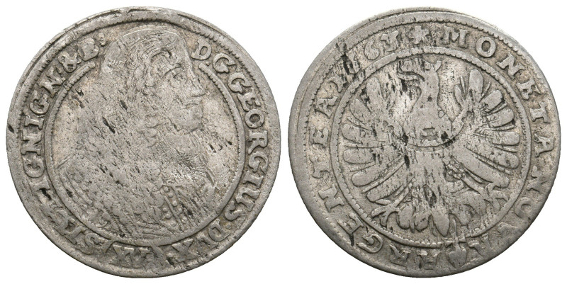Poland, Silesia, Duchy of Liegnitz-Brieg, Georg III AR 15 Kreuzer (Silver, 5.38,...