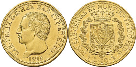 CASA SAVOIA.  

Carlo Felice, 1821-1831. Da 80 lire 1825 Torino. Pagani 26. Friedberg 1132.
Migliore di Spl / q.Fdc