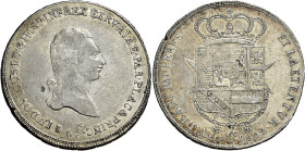 TOSCANA. Firenze.  

Scudo da 10 paoli o francescone 1802, AR. LVDOVICUS I D G HISP INF REX ETRVRIAE PAR PLAC & PRINC Testa a d., in basso [LS] (Luigi...
