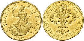 TOSCANA. Firenze.  

Zecchino 1816, AV. Pagani 57. Friedberg 342.
Tondello ondulato in fase di coniazione, altrimenti Spl / q.Fdc