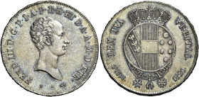 TOSCANA. Firenze.  

Mezzo francescone da 5 paoli 1820 AR. D/ testa piccola a d. Pagani 69.
Spl