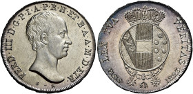 TOSCANA. Firenze.  

Mezzo francescone da 5 paoli 1823, AR. D/ testa grande a d. Pagani 70.
Lustro di conio, migliore di Spl