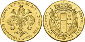 TOSCANA. Firenze.  

Da 80 fiorini 1828, AV. Pagani 92. MIR 443/2. Friedberg 343.
Molto raro. Fdc

NGC MS62 6638153-019
