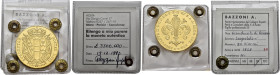 TOSCANA. Firenze.  

Da 80 fiorini 1828, AV. Pagani 92. MIR 443/2. Friedberg 343.
Molto raro. Spl

Sigillato da Angelo Bazzoni 19.12.1992.
L’80 ...