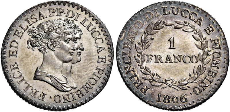 TOSCANA. Lucca.  

Franco 1806, AR. Pagani 256.
q.Fdc