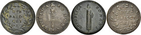 LAZIO. Roma.  

Lotto di due monete. Da 2 baiocchi, Cu. Pagani 28a. MIR 2870/8. Da 2 baiocchi R sd, Cu. Pagani 33. MIR 2871/4.
BB