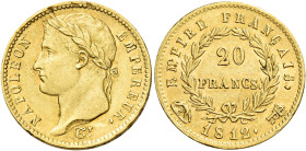 LAZIO. Roma.  

Impero Francese. Napoleone imperatore a Roma dal 17 maggio 1809 alla prima abdicazione dell’11 aprile 1814. Da 20 franchi 1812, AV. Pa...