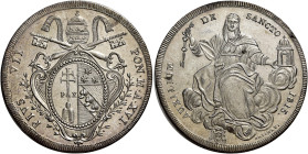 LAZIO. Stato Pontificio Roma.  

Scudo romano anno XVI/1815, AR. Pagani 106. Davenport 181. MIR 3048/1.
Fdc

NGC MS64 6638156-005