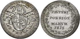 LAZIO. Stato Pontificio Roma.  

Grosso anno XVI/1815, AR. Pagani 109. MIR 3050/1.
Riconiata su moneta papale, Spl