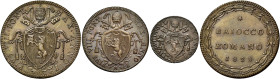 LAZIO. Stato Pontificio Roma.  

Lotto di tre monete. Baiocco 1829, mezzo baiocco 1829, quattrino 1829, Cu. Pagani 147, 148, 149. MIR 3086/1, 3087/1, ...