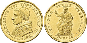 LAZIO. Stato Pontificio Roma.  

Doppia anno III/1833, AV. Pagani 189. MIR 3092/1. Friedberg 260.
Molto rara. Coniati 1.302 esemplari. Migliore di ...