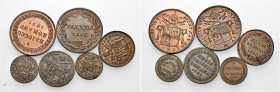 LAZIO. Stato Pontificio Roma.  

Lotto di sei monete. Baiocco romano I/1831. Baiocco XV/1845. Mezzo baiocco romano I/1831. Mezzo baiocco X/1840. Quatt...
