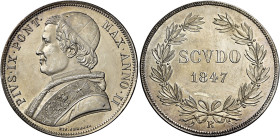 LAZIO. Stato Pontificio Roma.  

Scudo anno II/1847, AR. Pagani 310. Davenport 194. MIR 3117/4.
Minimi segni di contatto nel campo al rv., q.Fdc