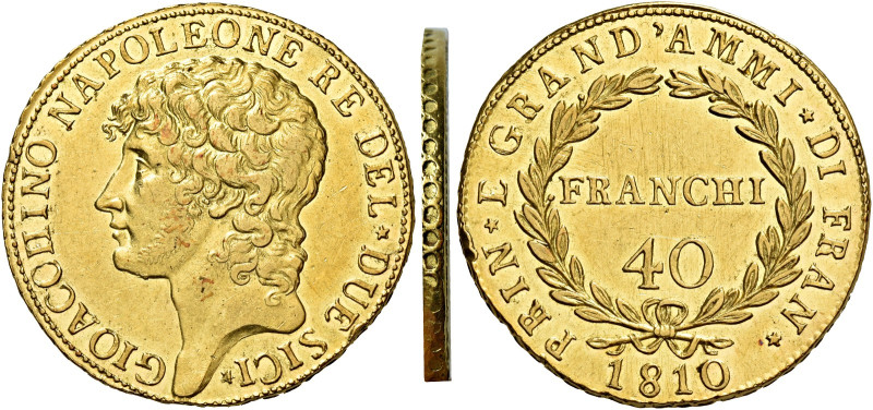 CAMPANIA. Napoli.  

Da 40 franchi (tipo Arnaud) 1810, AV. GIOACCHINO NAPOLEONE ...