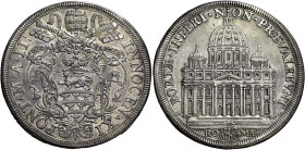 Roma.  

Piastra anno II, AR 31,91 g. INNOCEN XI – PONT M AN II Stemma sormontato da triregno e chiavi decussate. Rv. PORTÆ INFERI N – ON PRÆVALEBVNT ...