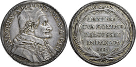 Roma.  

Piastra anno VIII/1684, AR 31,93 g. INNOCEN XI PONT MAX A VIII Busto a d. con camauro e stola ornata; sotto, HAMERANVS F (Giovanni Hamerani, ...