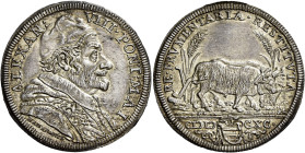 Roma.  

Testone anno I/1690, AR 9,09 g. ALEXAN: – VIII·PONT:M:A:I: Busto a d. con camauro e stola con imprese araldiche; sotto, HAMERANVS. Rv. RE FRV...