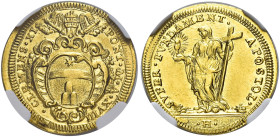 Roma.  

Clemente XI (Gianfrancesco Albani), 1700-1721. Scudo anno XVIII, AV 3,33 g. CLEMENS XI – PONT M A XVIII Stemma, in cartella a volute, sormont...