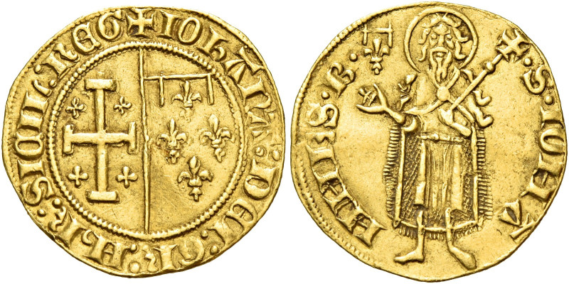 Napoli.  

Giovanna I d’Angiò, 1343-1347. Fiorino di Provenza, AV 2,93 g. + IOHA...