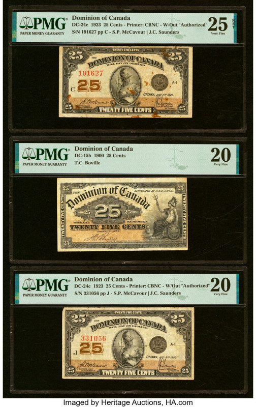 Canada Group Lot, 4 Notes, 1 Tobacco Card and 2 Vignettes PMG Choice Uncirculate...