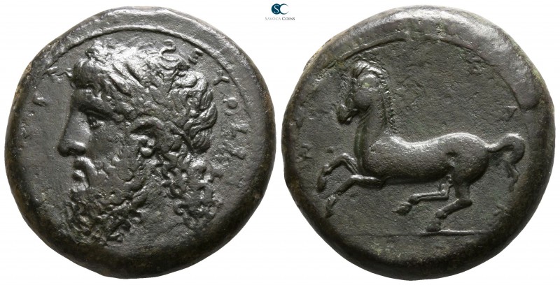Sicily. Syracuse 344-317 BC. 
Bronze Æ

25mm., 20,07g.

ΖΕΥΣ ΕΛΕΥΘΕΡΙΟΣ, la...