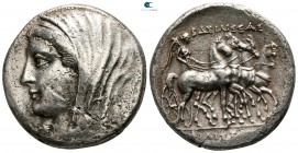 Sicily. Syracuse. Philistis, wife of Hieron II 275-215 BC. Struck under Hieron II, circa 218/7-215 BC. 16 Litrai - Tetradrachm AR