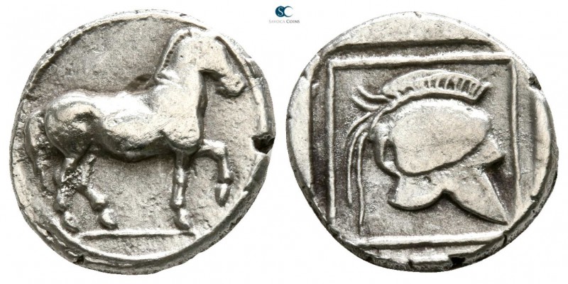Kings of Macedon. Aigai. Perdikkas II 451-413 BC. 
Tetrobol AR

12mm., 2,31g....