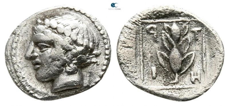 Macedon. Chalkidian League. Olynthos circa 425-390 BC. 
Trihemiobol AR. Reduced...