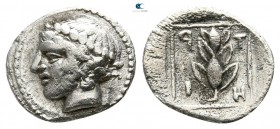 Macedon. Chalkidian League. Olynthos circa 425-390 BC. Trihemiobol AR. Reduced standard