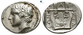 Macedon. Chalkidian League. Olynthos circa 383-382 BC. Tetrobol AR
