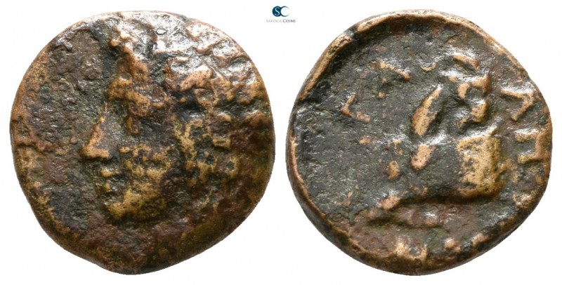 Macedon. Galepsos 400-380 BC. 
Bronze Æ

10mm., 1,85g.

Wreathed head of Di...
