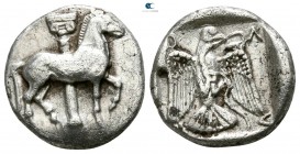 Macedon. Olynthus circa 460-432 BC. Tetrobol AR
