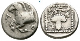 Thrace. Maroneia . ΑΝΘ- (Anth-), magistrate circa 398-385 BC. Tetrobol AR