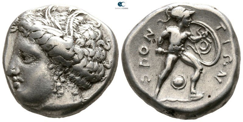 Lokris. Locri Opuntii 370-360 BC. 
Stater AR

20mm., 12,12g.

Head of Perse...