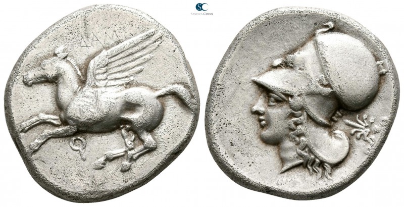 Corinthia. Corinth 400-375 BC. 
Stater AR

21mm., 8,40g.

Pegasos flying le...