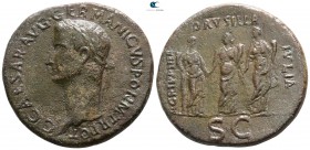 Caligula AD 37-41. Rome. Sestertius Æ