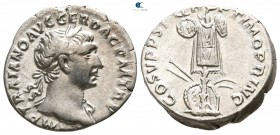 Trajan AD 98-117. Struck AD 107. Rome. Denarius AR