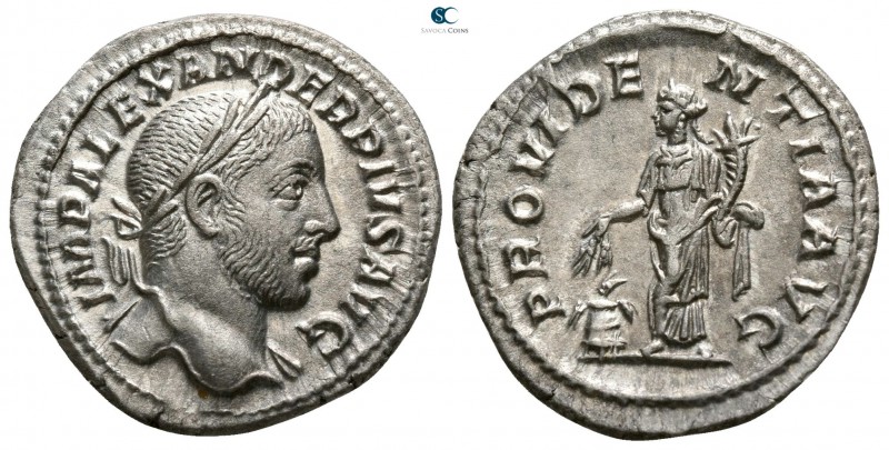 Severus Alexander AD 222-235. Rome
Denarius AR

18mm., 3,39g.

IMP ALEXANDE...