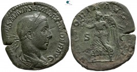 Severus Alexander AD 222-235. Struck AD 225. Rome. Sestertius Æ