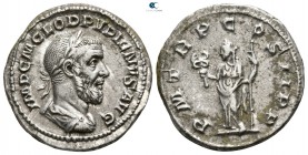 Pupienus AD 238. Rome. Denarius AR