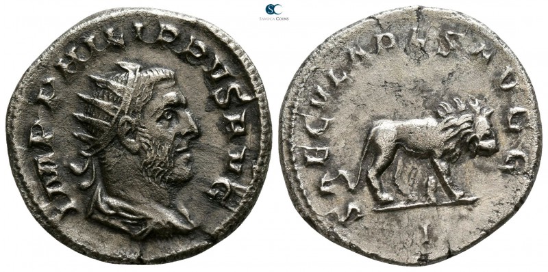 Philip I Arab AD 244-249. Rome
Antoninianus AR

20mm., 4,13g.

IMP PHILIPPV...